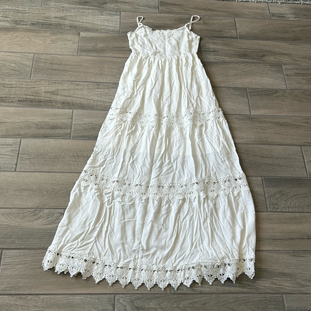 Pink Lily White Maxi Dress
